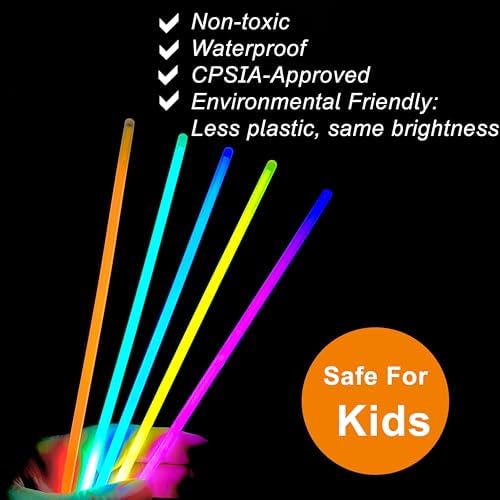 GiftExpress Glow Sticks 600 Pack - 8" Variedad de Colores - Imagen 3