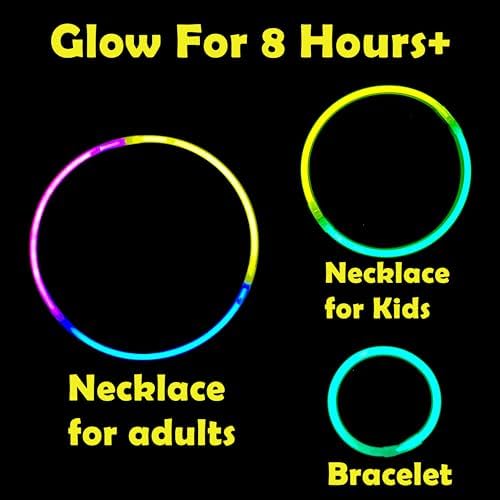 GiftExpress Glow Sticks 600 Pack - 8" Variedad de Colores - Imagen 6