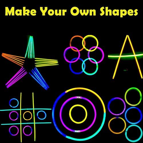 GiftExpress Glow Sticks 600 Pack - 8" Variedad de Colores - Imagen 4