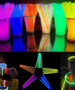 GiftExpress Glow Sticks 600 Pack - 8" Variedad de Colores