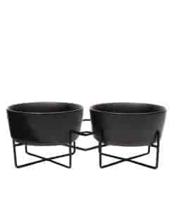 Comedero Doble Waggo Simple Solid y Soporte para Comedero