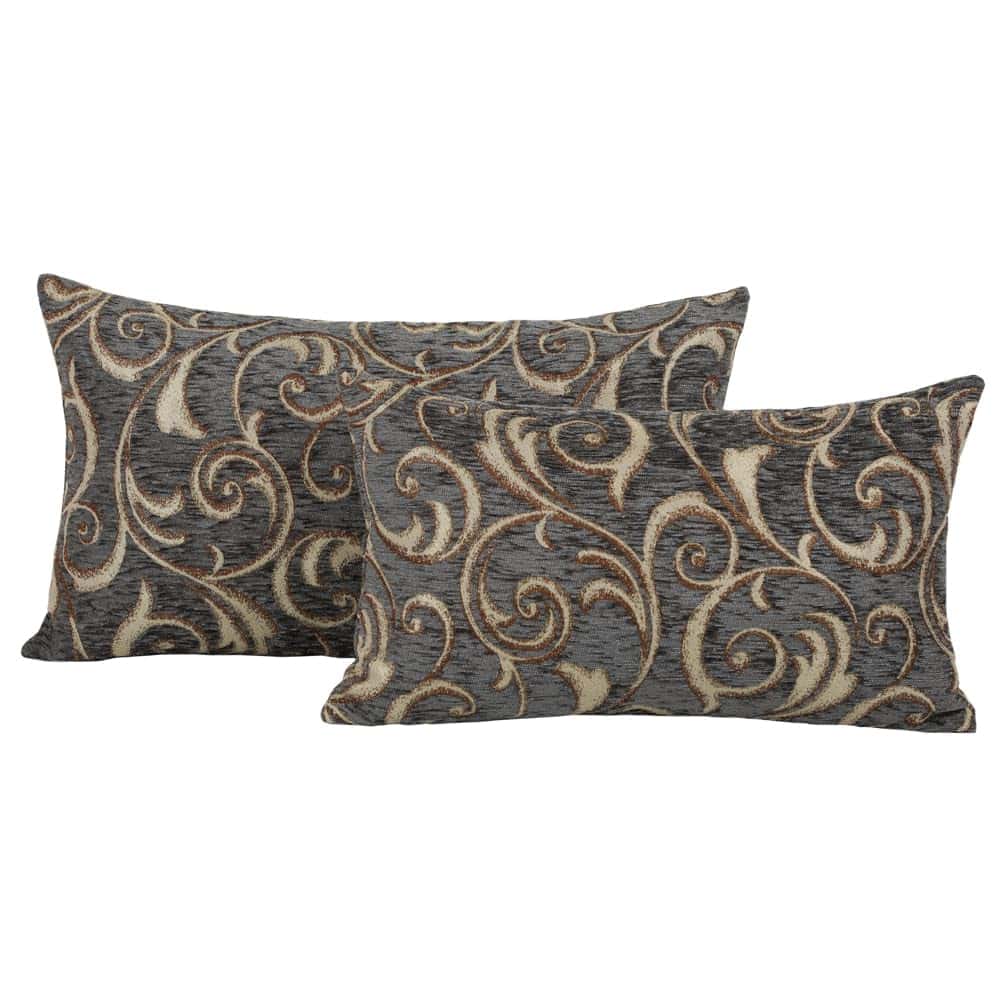 Funda de Almohada Cuadrada Gris Oscuro de Chenilla con - Imagen 7