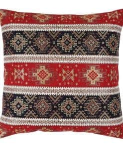 Funda de Cojín Tapestry Gobelin Rojo-Negro 20"x20" Estilo