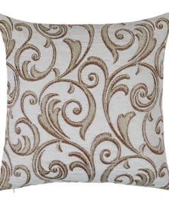 Funda de cojín cuadrada Chenille Ivy/Floral Blanco de