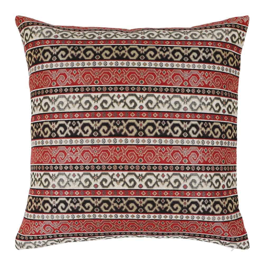 Fundas de cojín estilo tapestry en rojo-negro 20"x20"