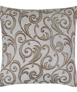 Funda de Cojín Estampado de Hiedra/Floral Chenille Blanco