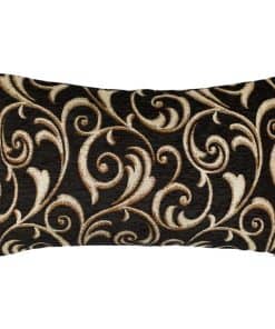 PILLOWERUS Funda de Almohada Chenille Ivy/Floral Negro