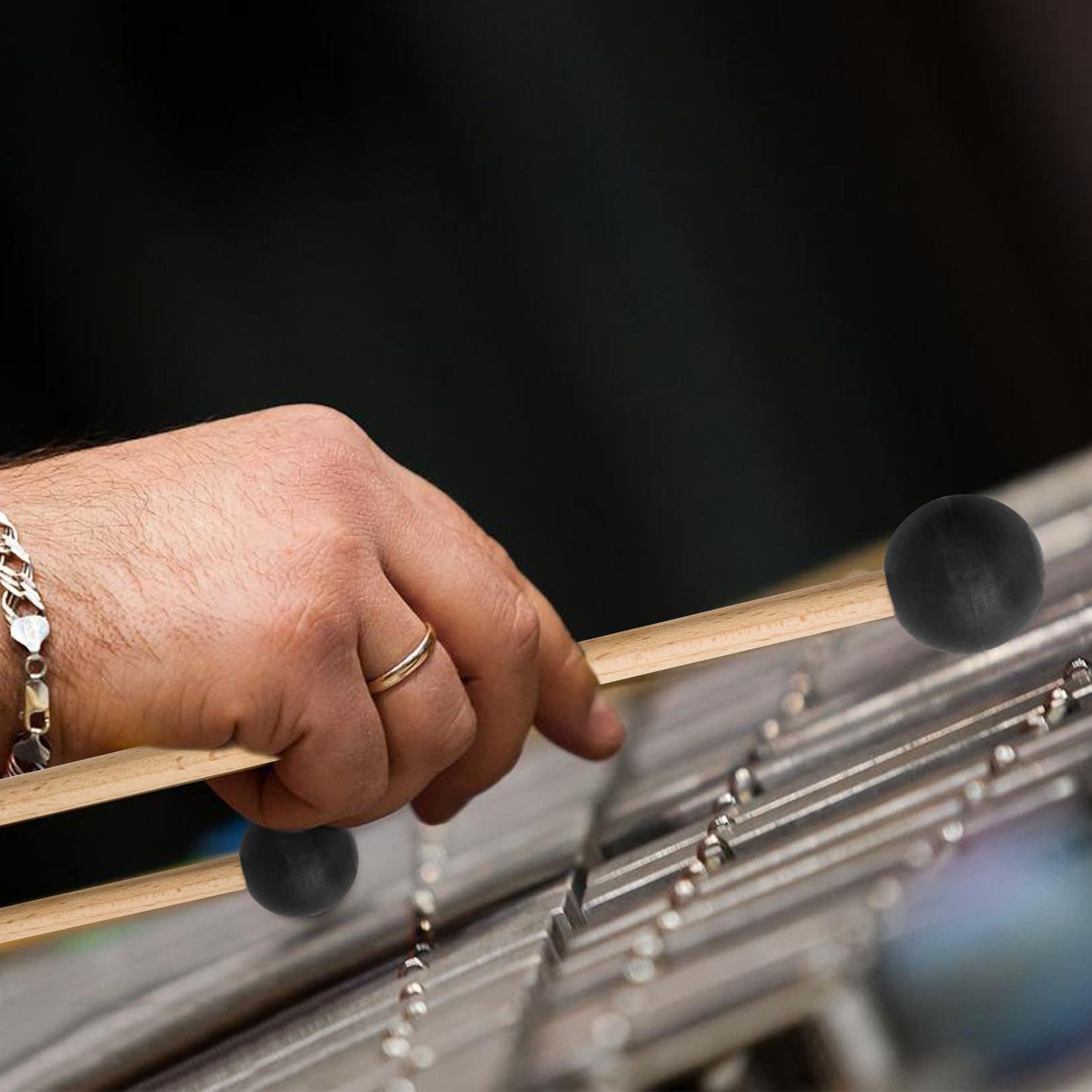 VixxNoxx 4 Pares de Mazos para Tambor Baquetas 5A Mallets - Imagen 7