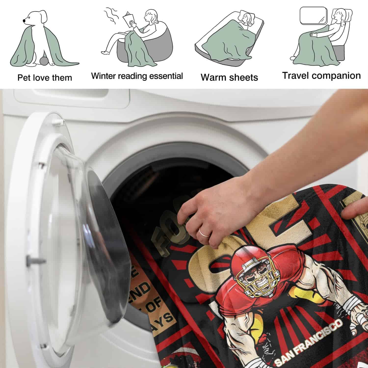 Manta CusFuk para Hombres y Mujeres, Regalos - 60"x 50" - Imagen 6