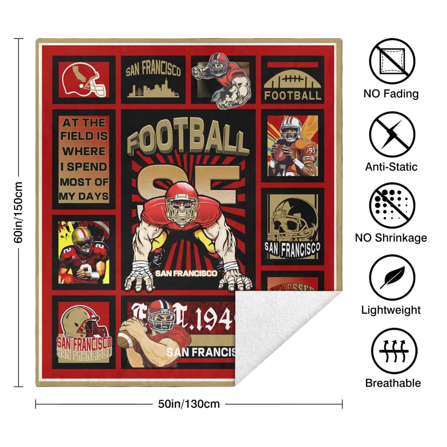 Manta CusFuk para Hombres y Mujeres, Regalos - 60"x 50" - Imagen 5