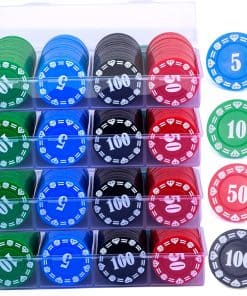 Fichas de Póker de Plástico con Numeración, Set de Fichas