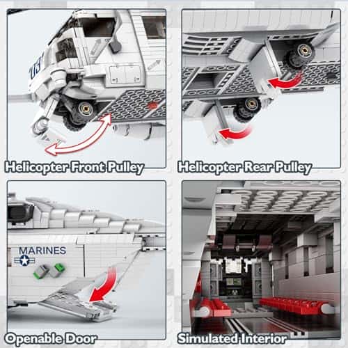 Set de Construcción de Helicóptero CH-53 de JMBricklayer - Imagen 5