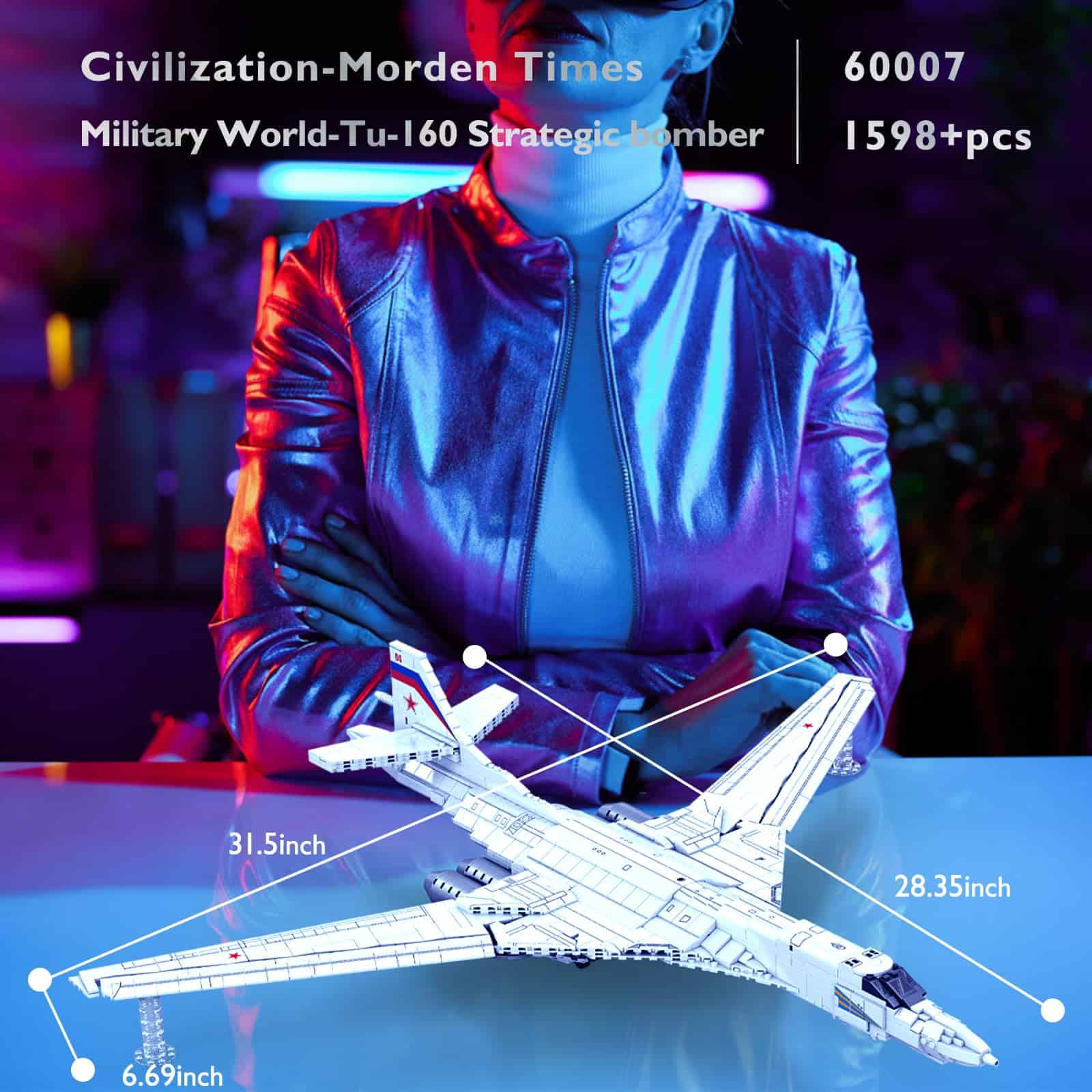 Set de Bloques de Construcción de Avión JMBricklayer 60007, - Imagen 6