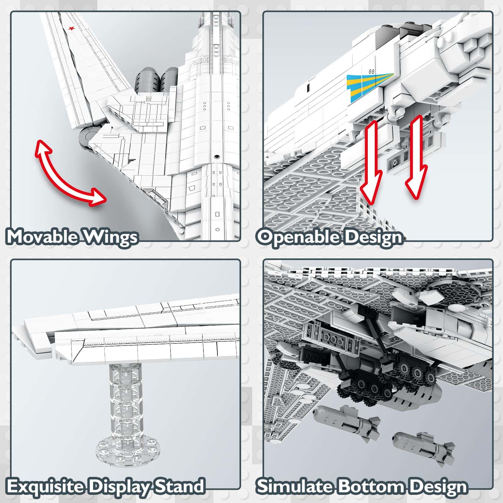 Set de Bloques de Construcción de Avión JMBricklayer 60007, - Imagen 4