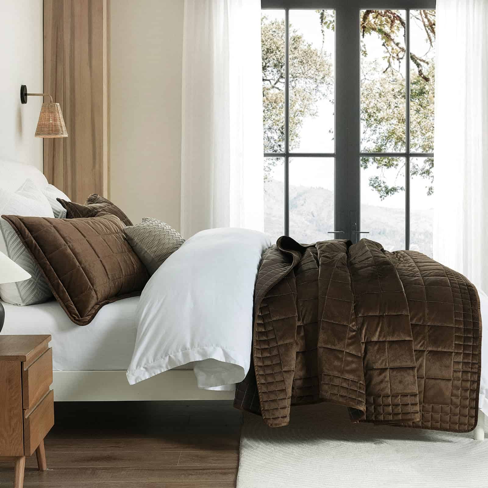 Juego de Edredón de Terciopelo PANGUSHAN Tamaño King, Juego