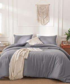 Set de Edredón Gemelo Gris HAOWANER con Relleno no