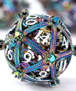 Conjunto de dados DND de metal - Diseño único de Dragón de