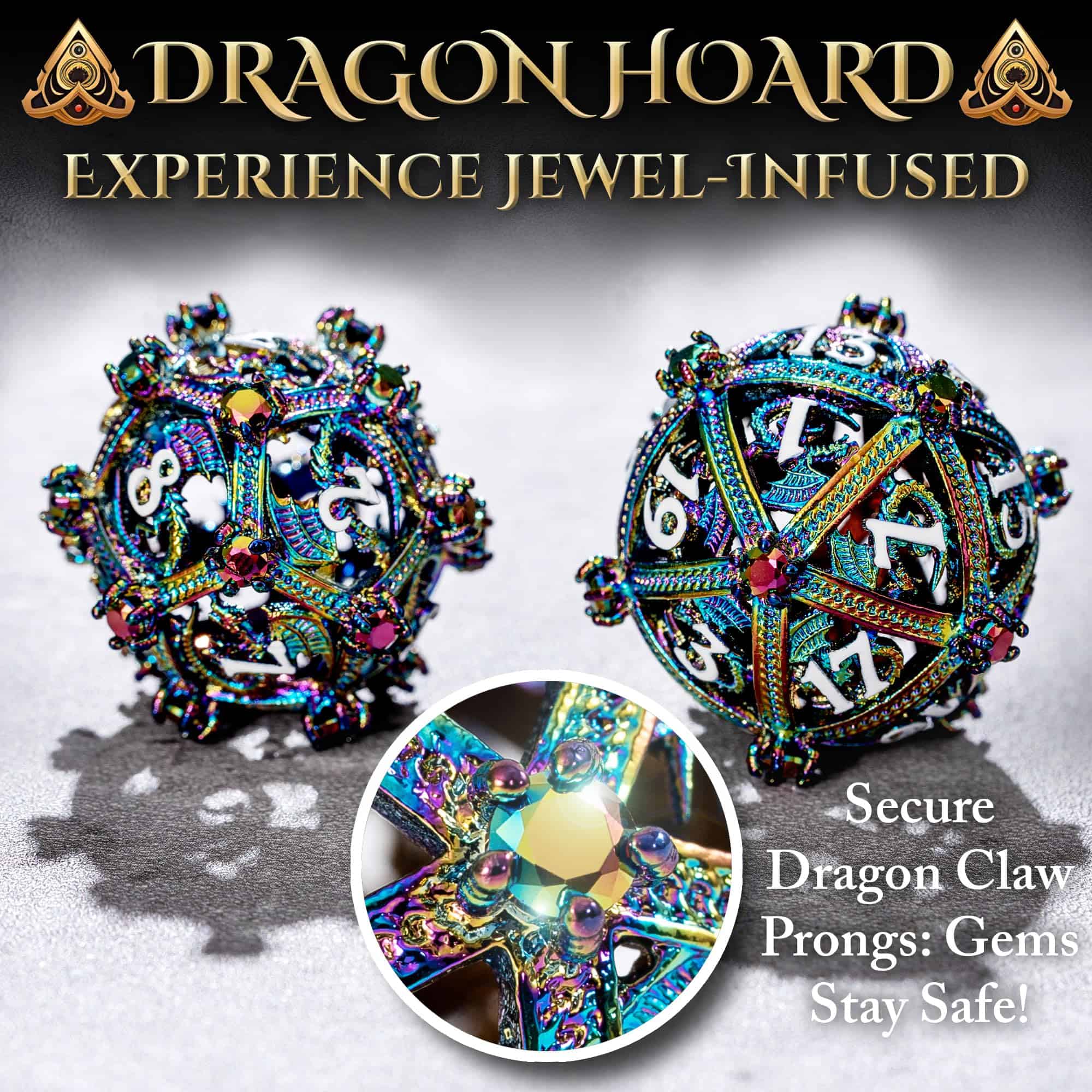 Conjunto de dados DND de metal - Diseño único de Dragón de - Imagen 3