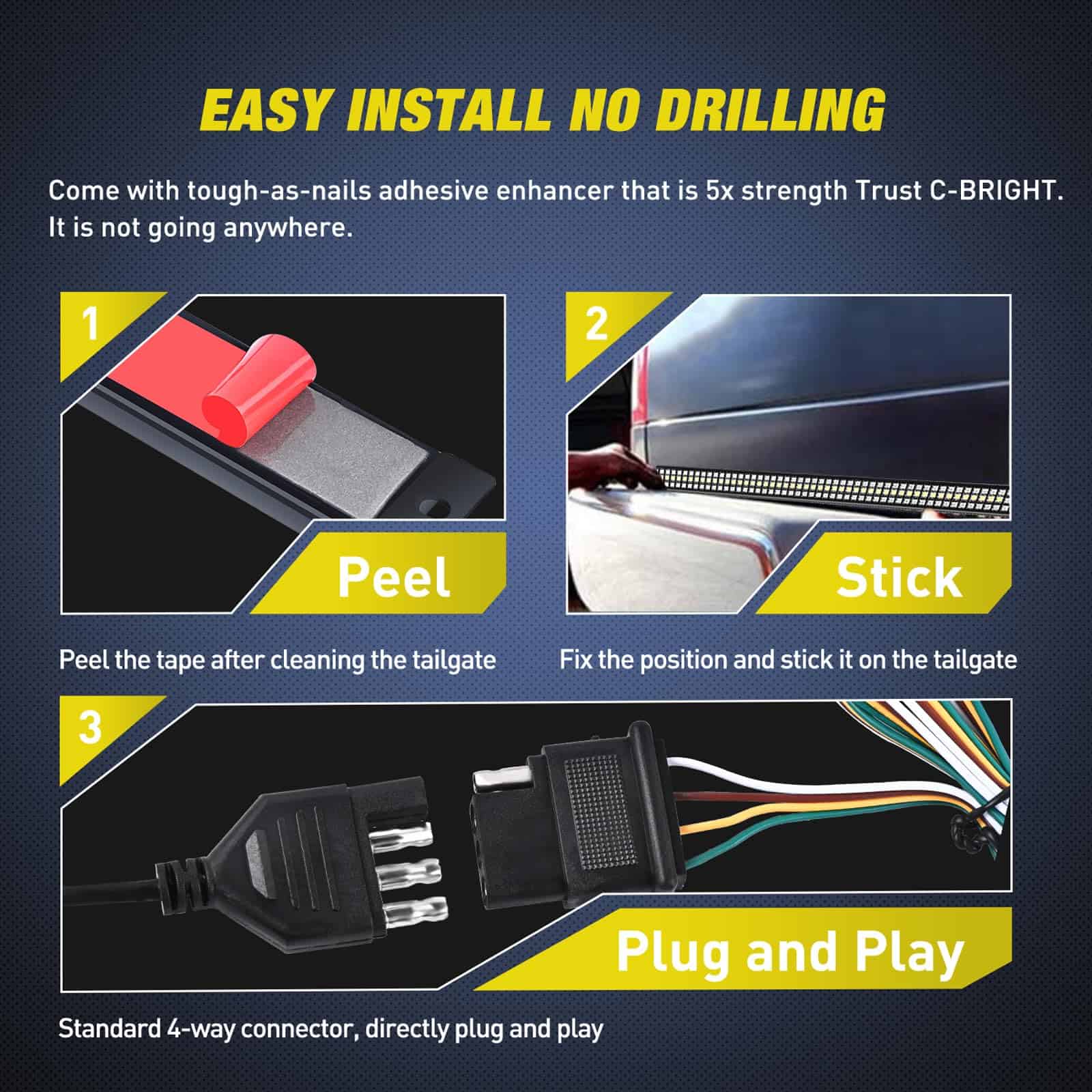 Tira de luz para portón trasero Trucks Nilight 60 pulgadas - Imagen 7