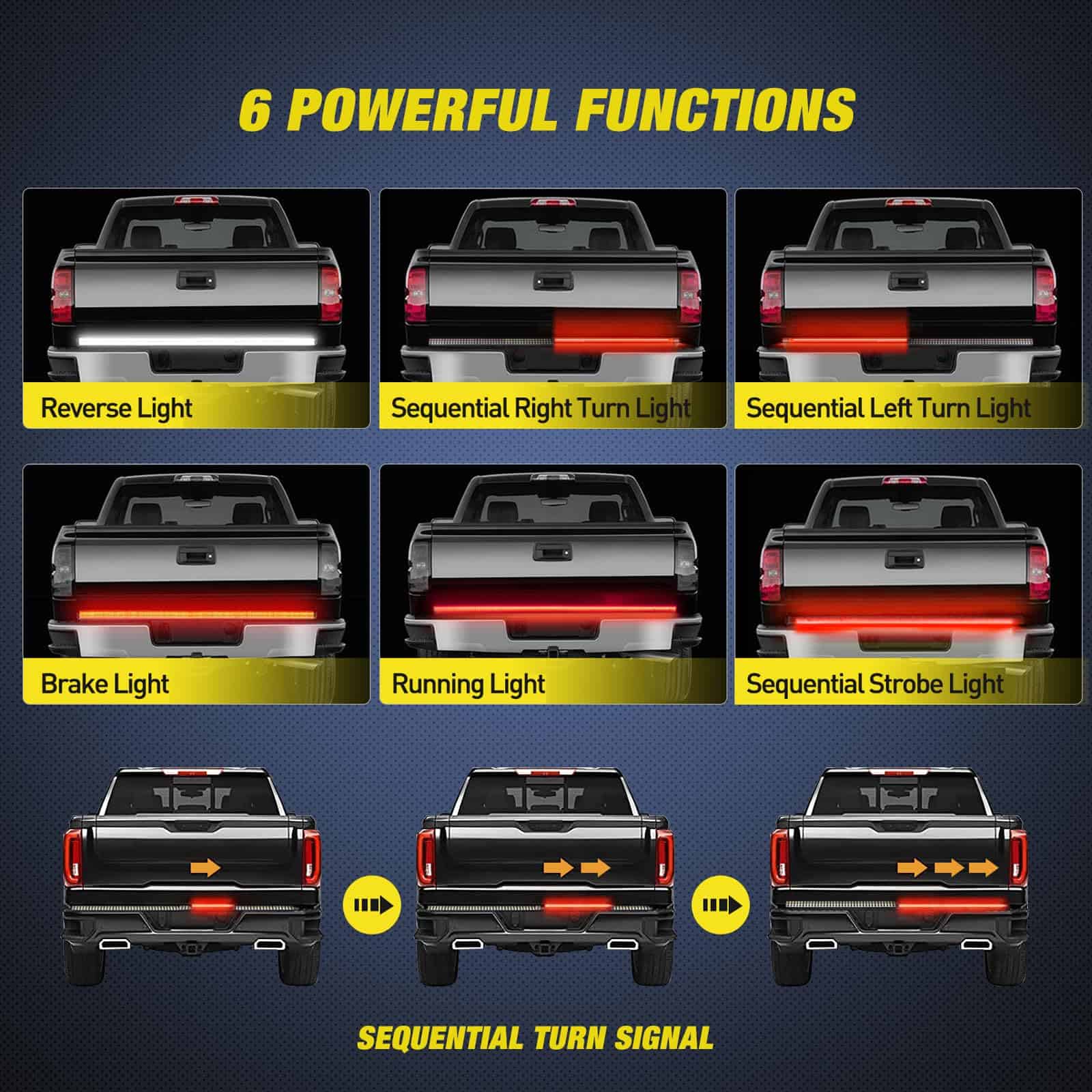 Tira de luz para portón trasero Trucks Nilight 60 pulgadas - Imagen 3