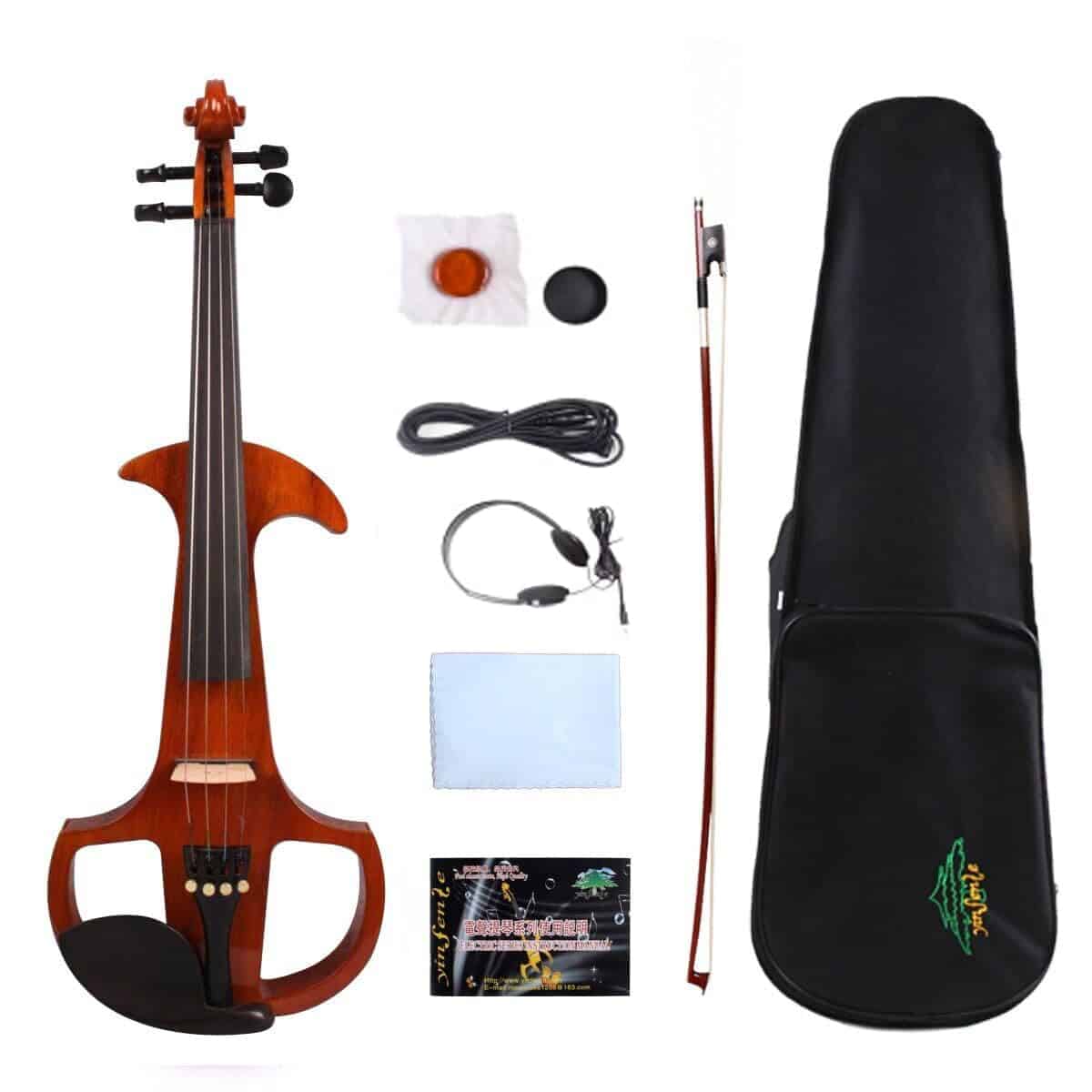 Violín eléctrico WUQIMUSC 4/4 tamaño completo Kit Violín