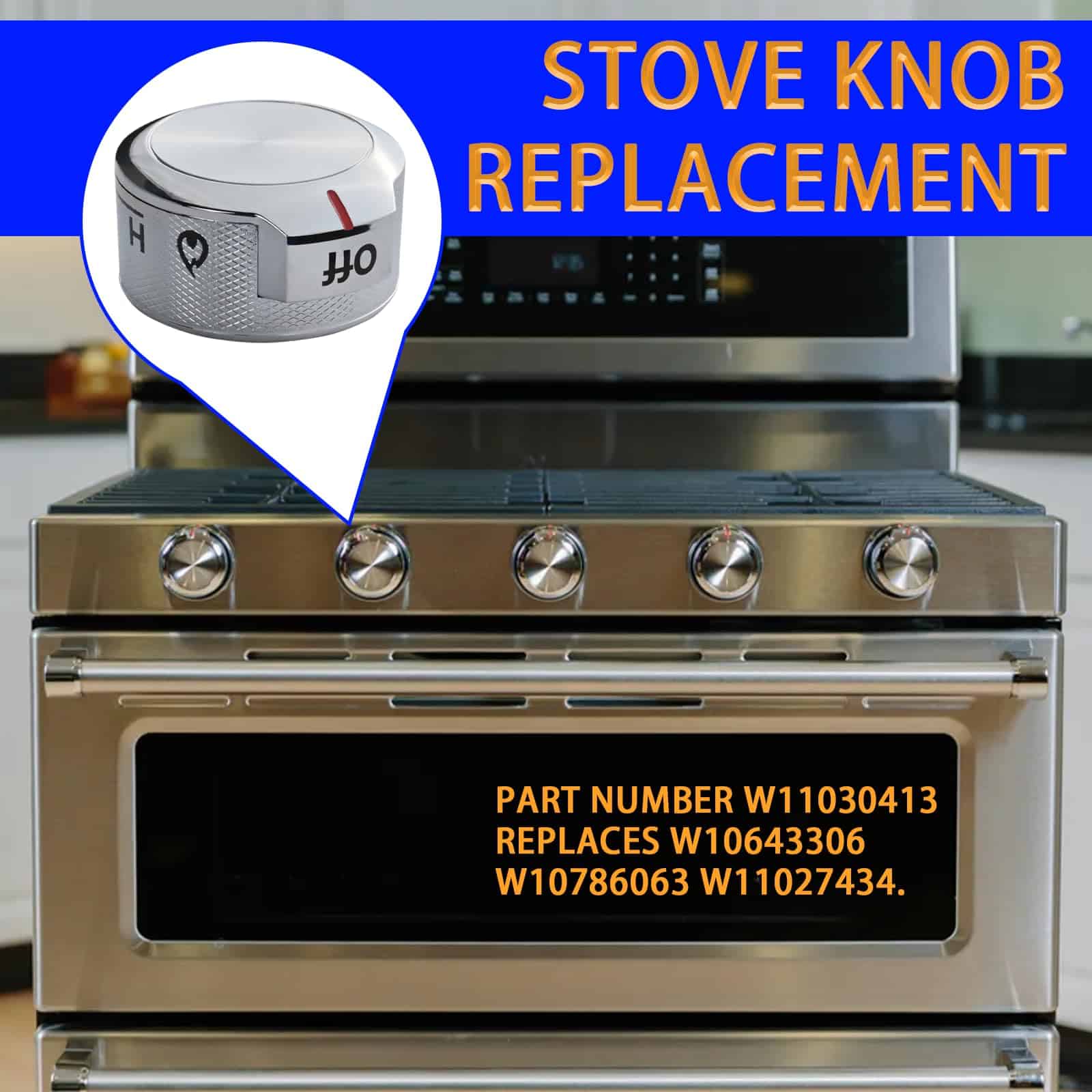 Perilla para estufa W11030413 Compatible con estufas - Imagen 5