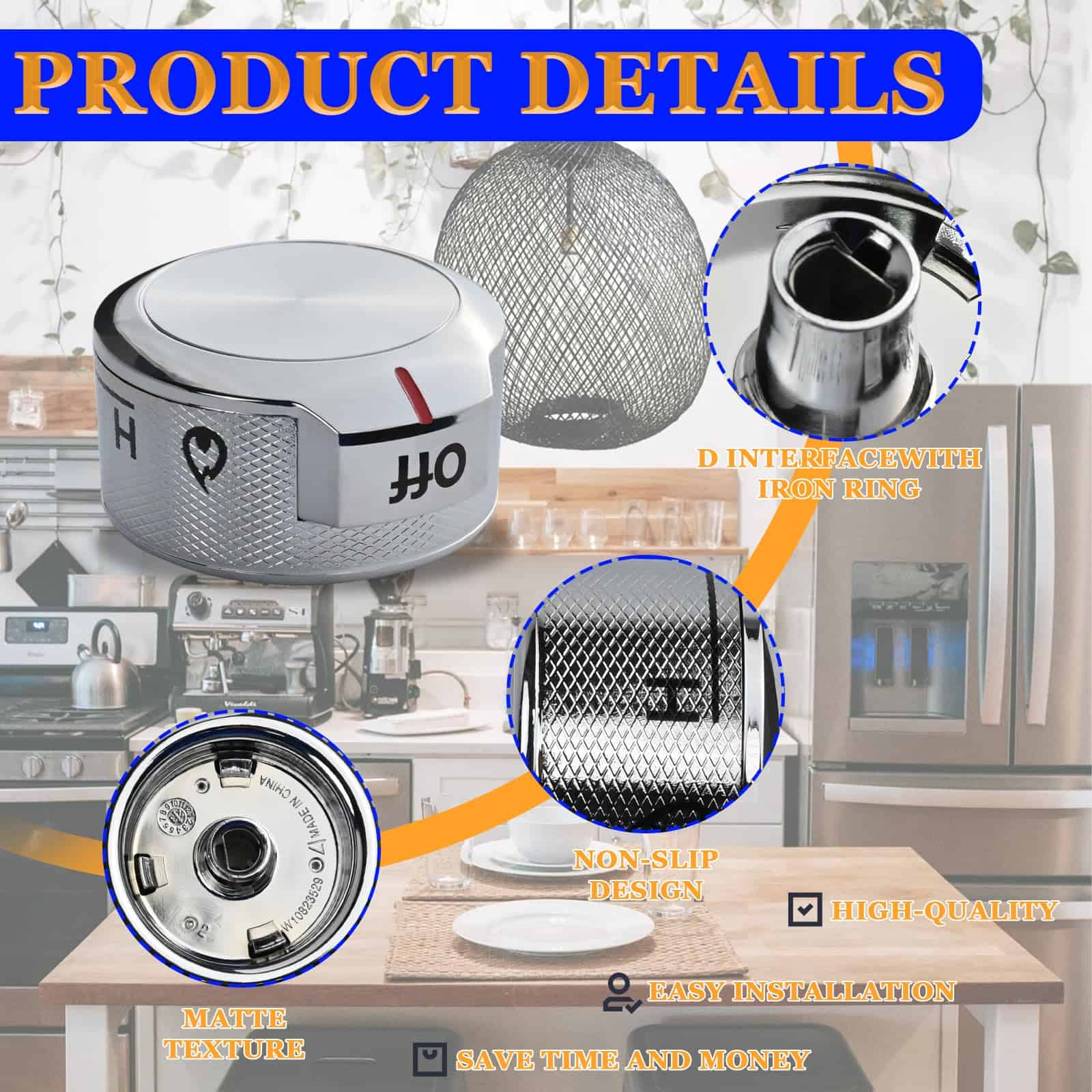 Perilla para estufa W11030413 Compatible con estufas - Imagen 4