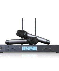 Sistema de Micrófono Inalámbrico de Mano Dual Profesional