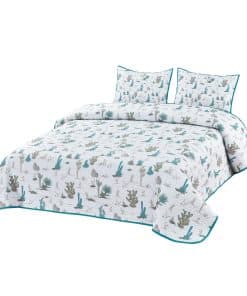 Juego de Colcha Edredón De Leon Collections Con 2 Fundas de