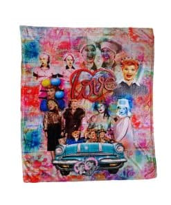 Manta de I Love Lucy con Collage de Colores 50"x60"