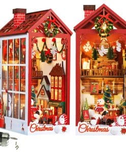 Librero DIY de Navidad con Luces LED, ROCOXIA 3D