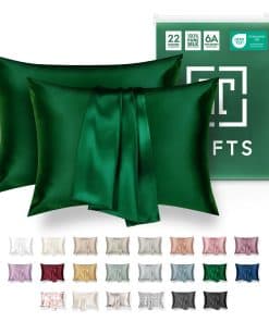 Funda de Almohada de Seda Tafts - 22mm 100% -Esmeralda