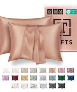 Funda de Almohada de Seda Tafts - 22mm 100% -Oro Rosa