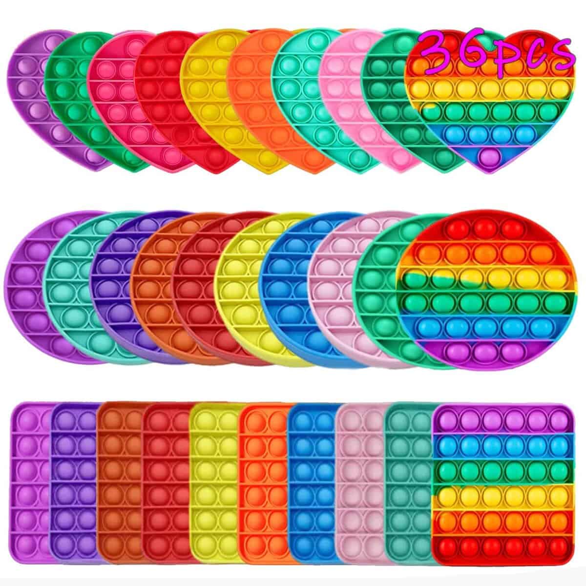 Random 36 Pcs Fidget Toys, Juego Sensorial de Juguetes Pop