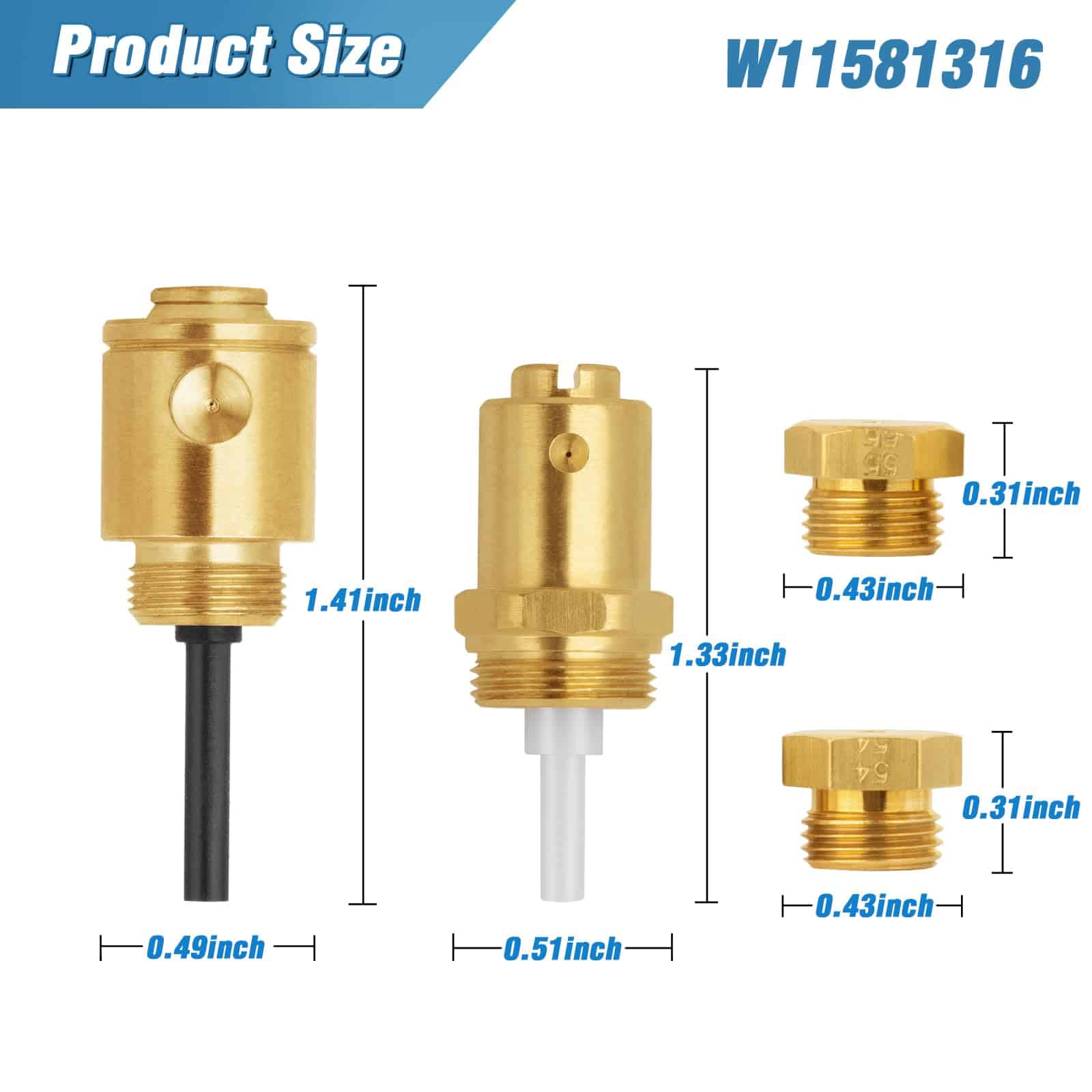 Kit de conversión de secadora de gas LP W11581316 para - Imagen 7