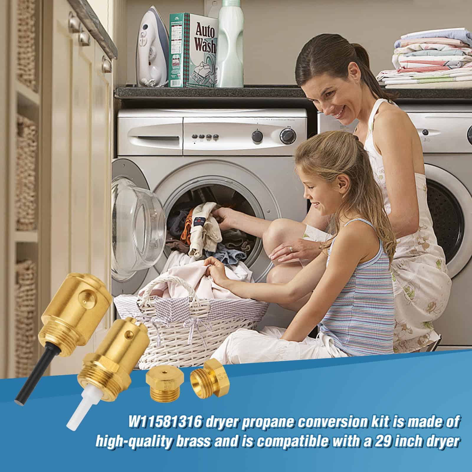 Kit de conversión de secadora de gas LP W11581316 para - Imagen 6