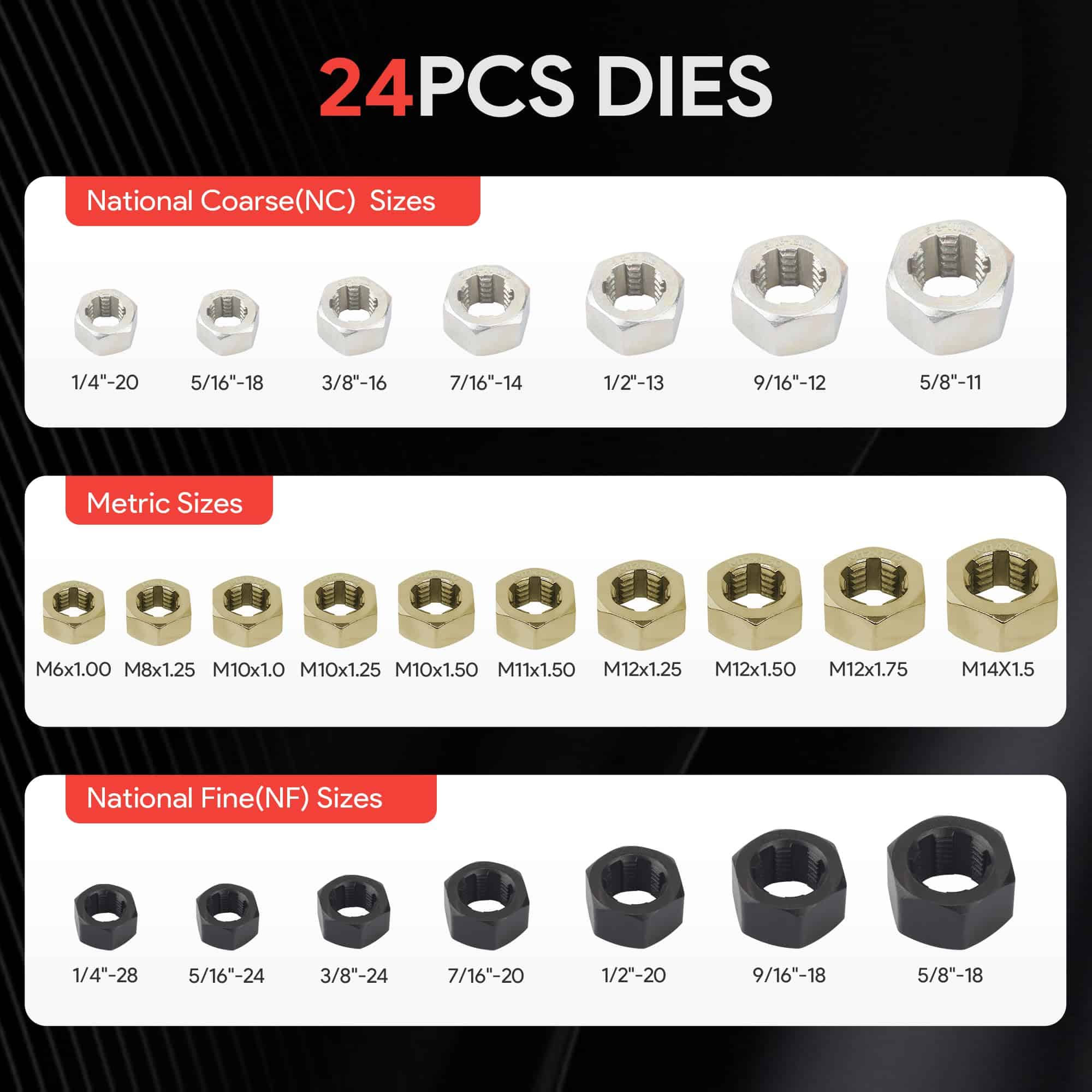 Juego de 49 piezas de restaurador de roscas SZSYD, kit de - Imagen 4