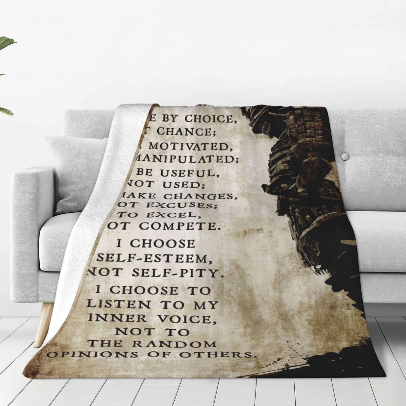 Manta de Samurai Japonés Guerrero Blindado Decorativa