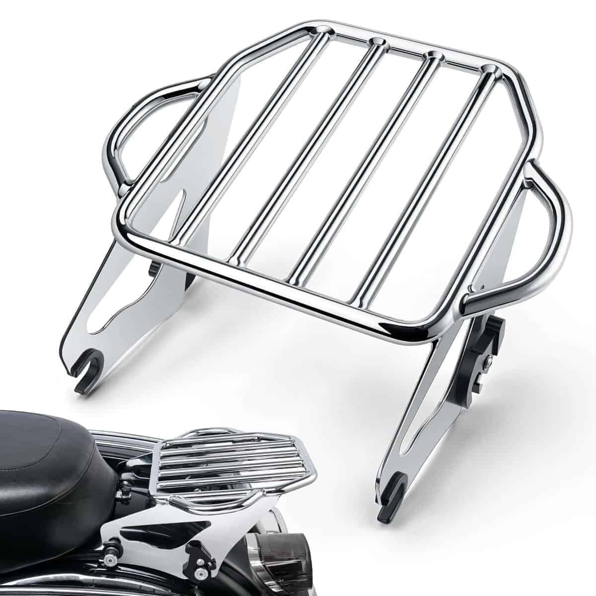 PBYMT Soporte para equipaje desmontable de dos plazas