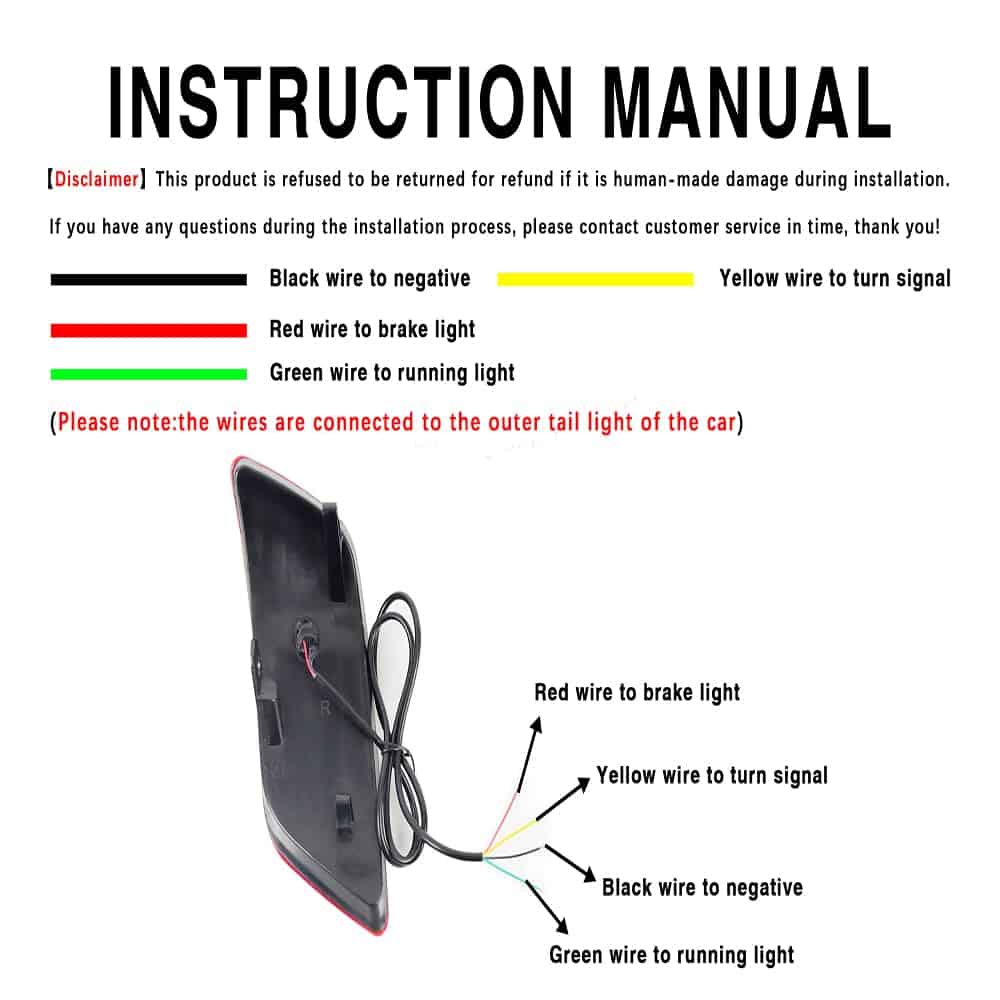 GETITALONE Luz de reflector trasero LED rojo para - Imagen 4