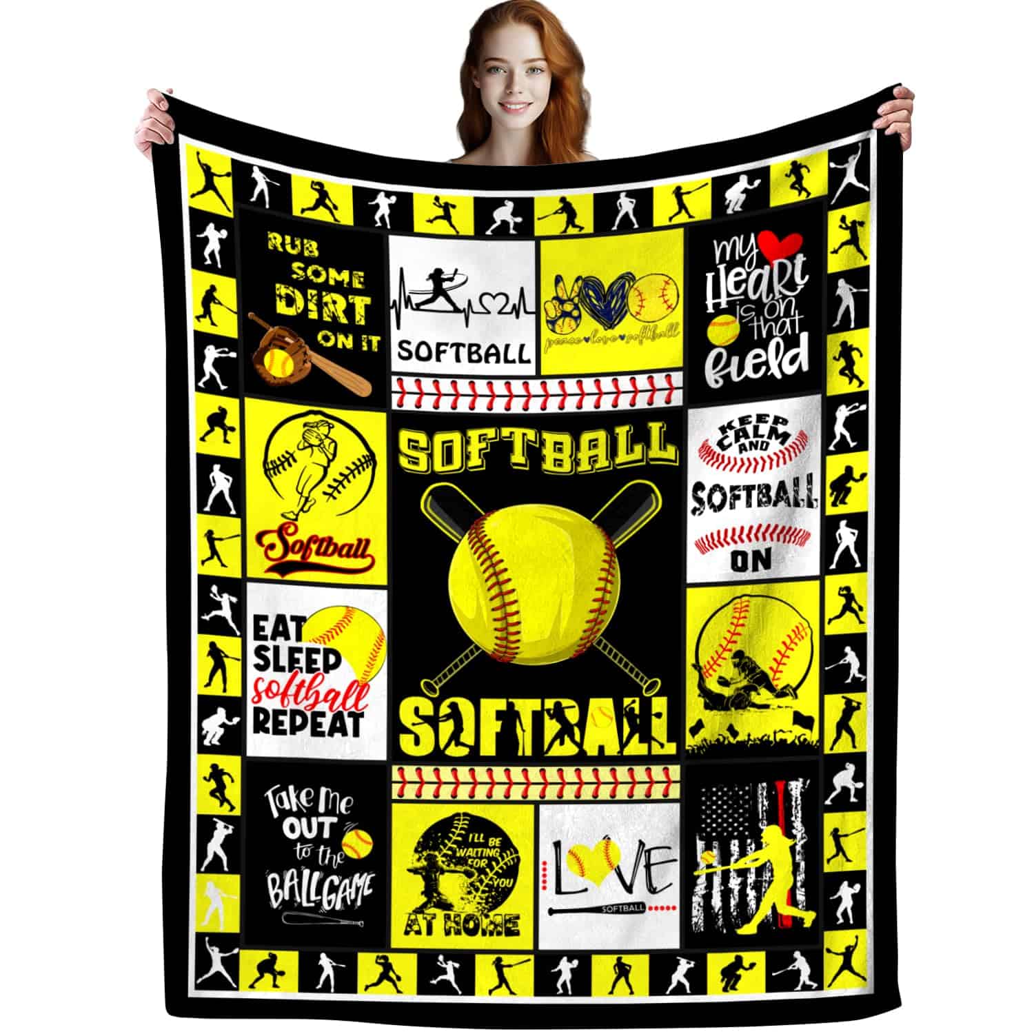 Manta de Softball, Mantas de Franela Suave para Cama para