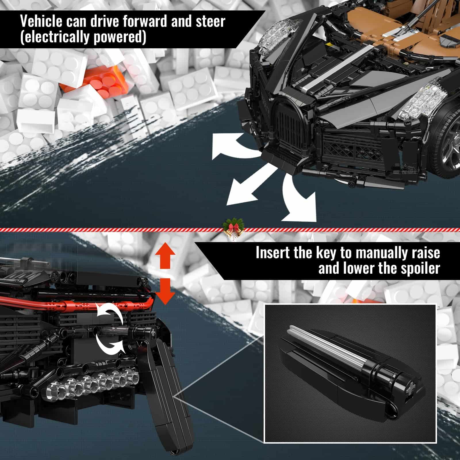 Mould King 13163 Super Sports Car Building Blocks, Modelo - Imagen 4