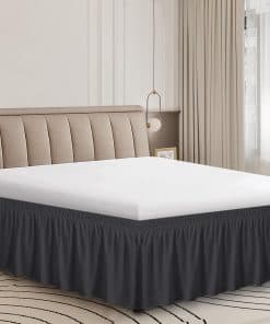 Nueva Falda de Cama para Cama Queen Lavable Ajuste de 12-16