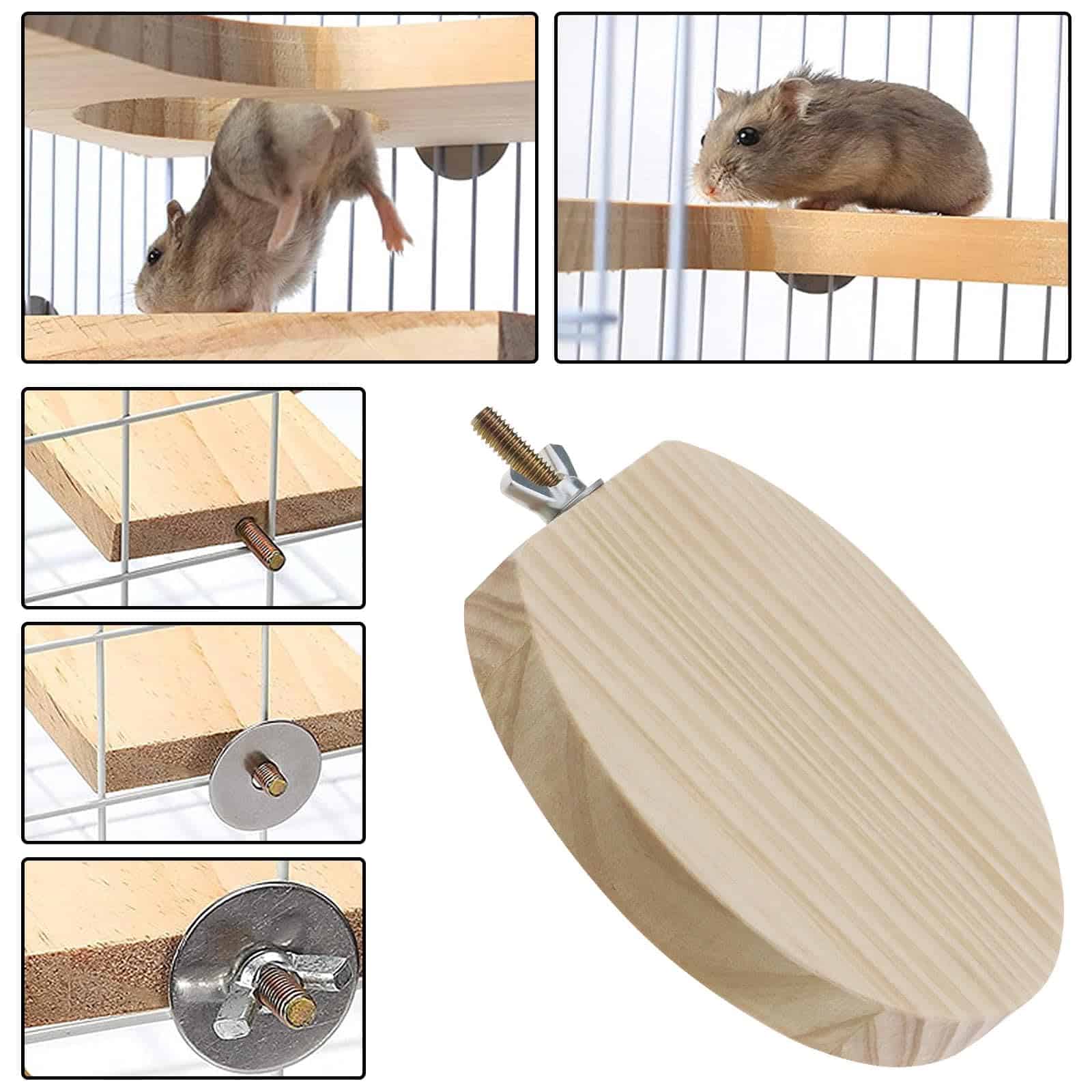 Conjunto de 4 Plataformas de Madera en Forma de L con - Imagen 4