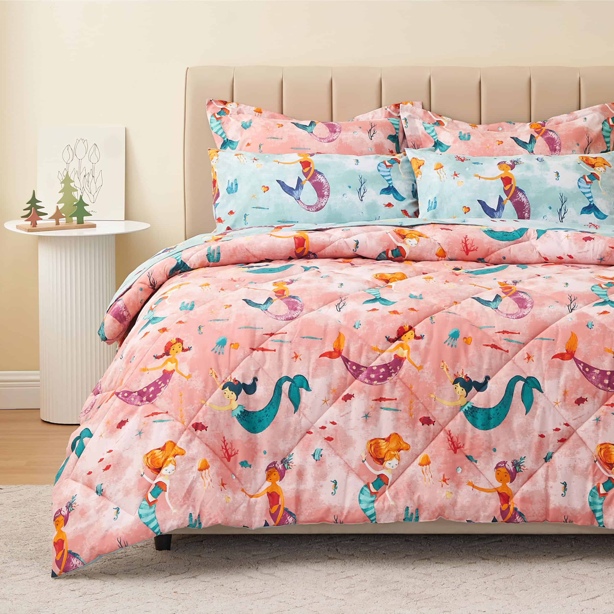 Juego de Ropa de Cama de Sirena para Niños Tamaño Twin, 5