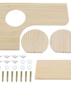 Conjunto de 4 Plataformas de Madera en Forma de L con