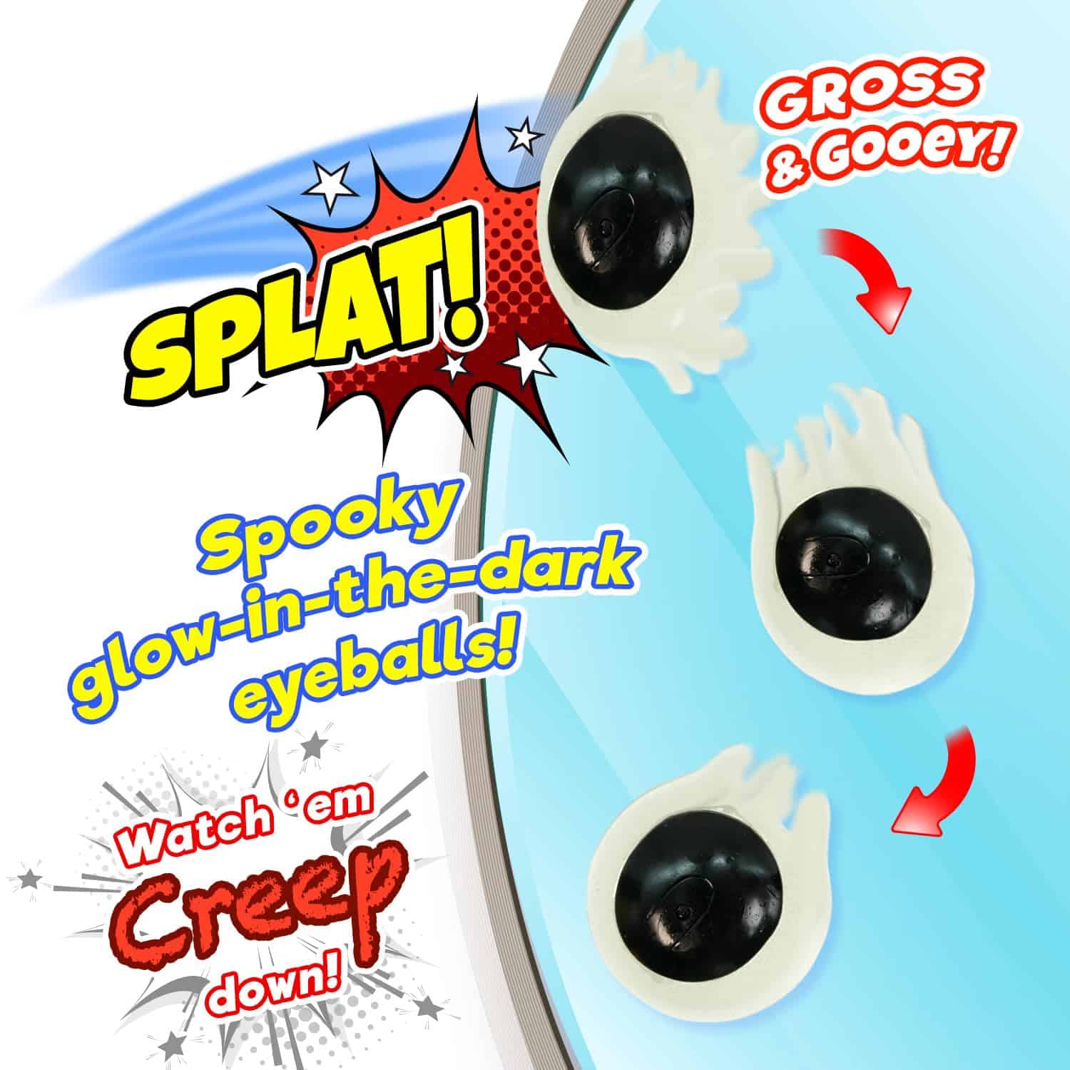JA-RU Glow in the Dark Sticky Eyeballs (Paquete de 24, 2 - Imagen 7