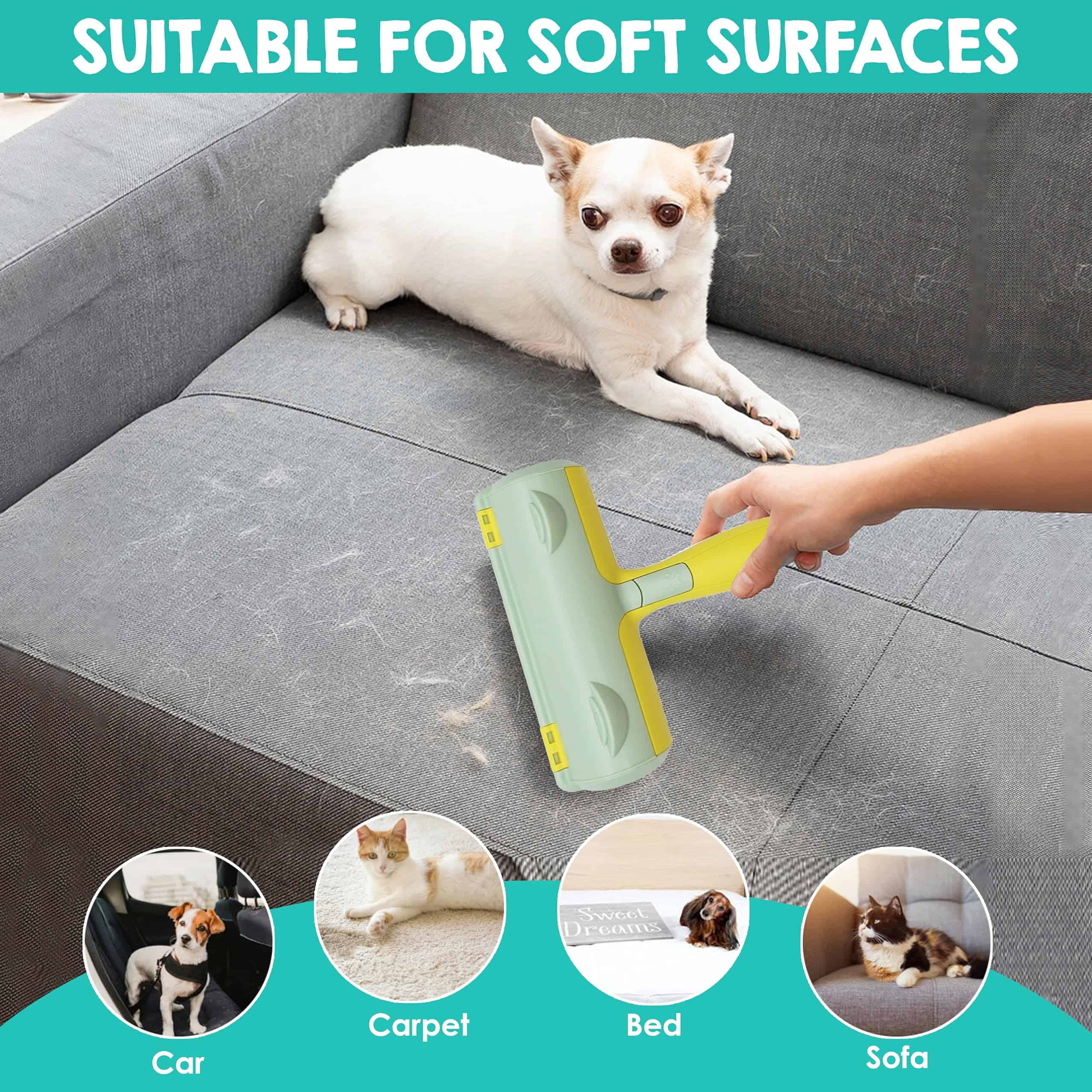 Removedor de Pelo de Mascotas y Rodillo de Pelusa - Imagen 5