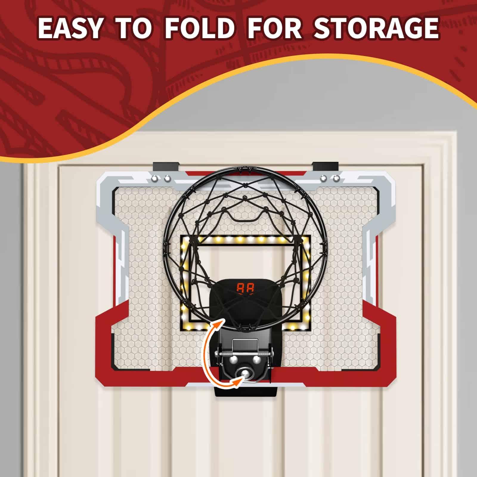 HYES Mini Canasta de Baloncesto para Interiores con - Imagen 5