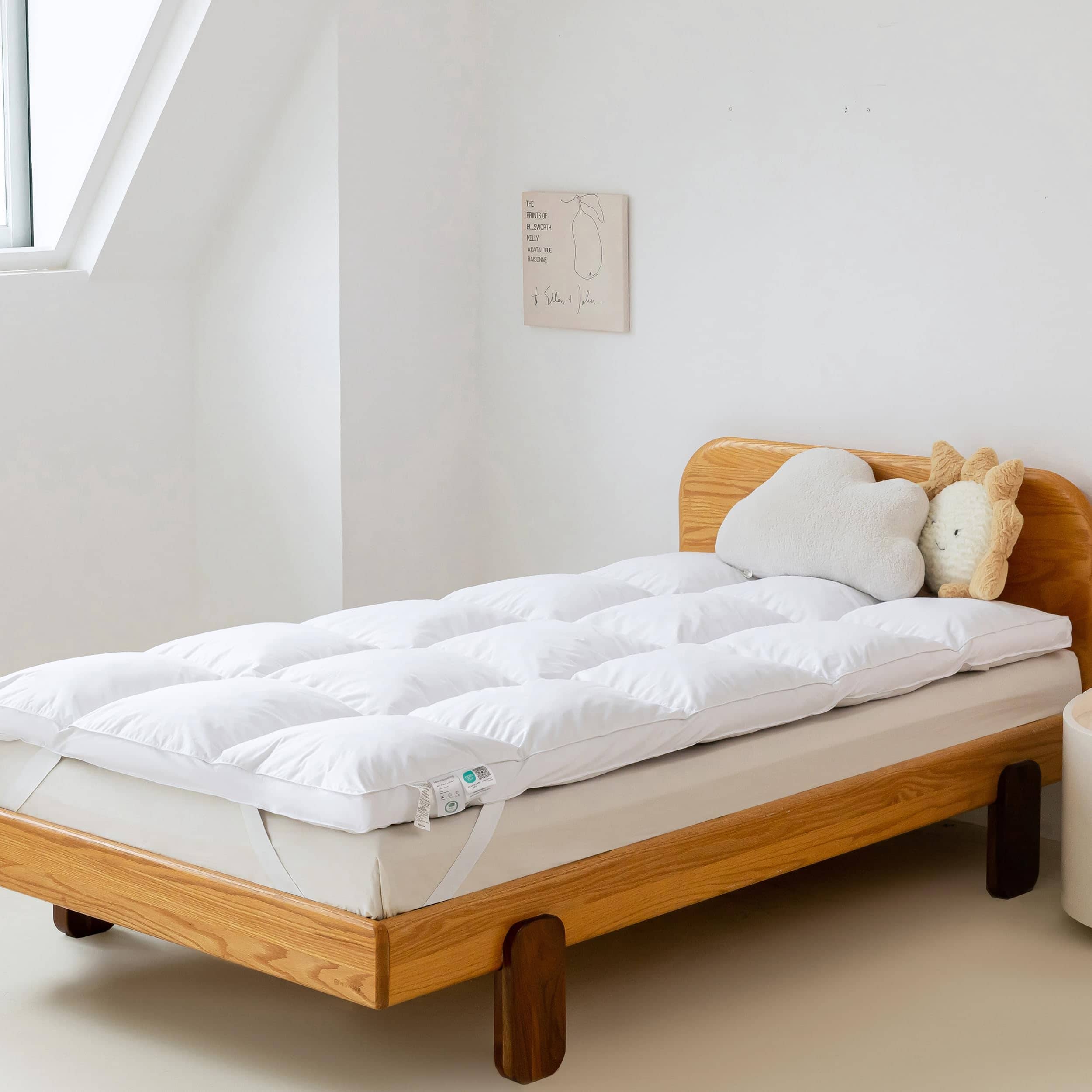 Topper de colchón de plumas de ganso blanco de 3 pulgadas - Imagen 3